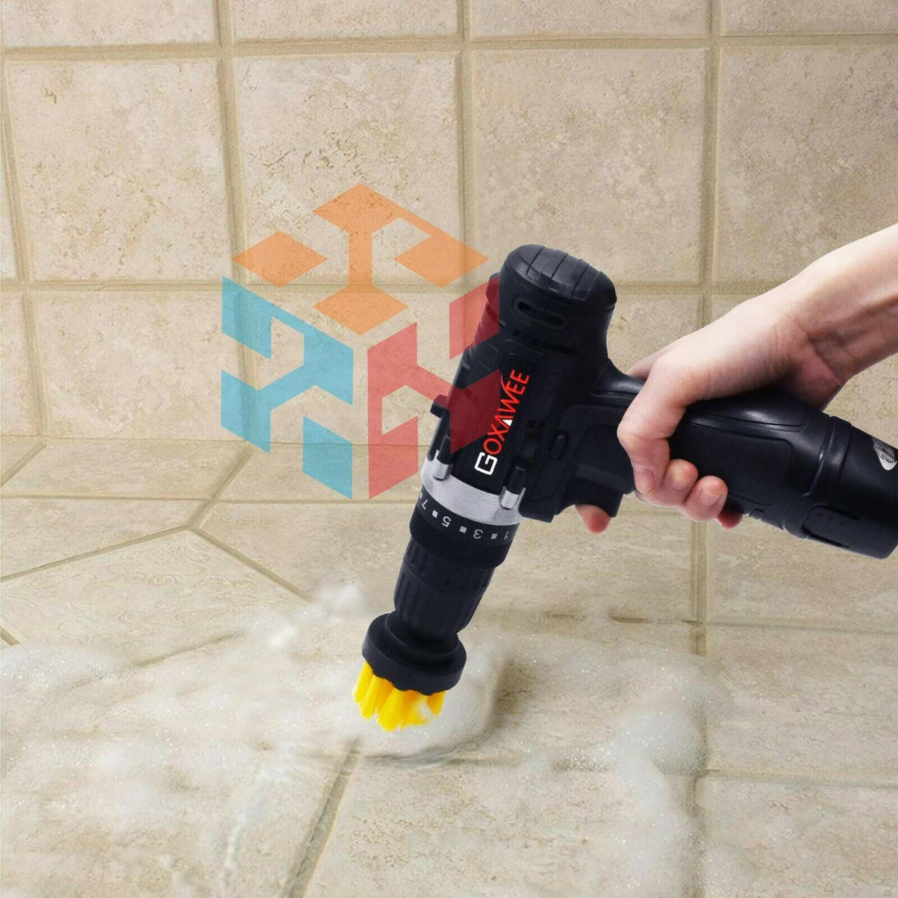 Power Scrubber Drill Brush Set Cleaner Spin Tub Shower Tile Grout