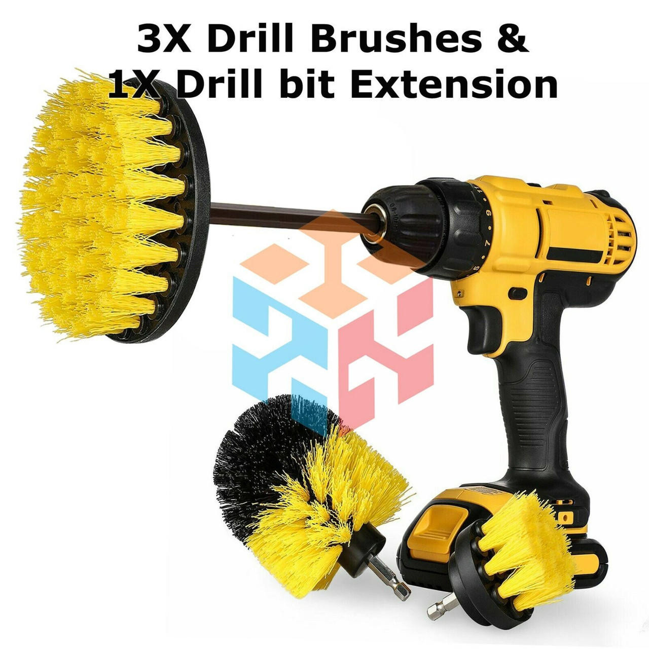 Power Scrubber Drill Brush Set Cleaner Spin Tub Shower Tile Grout Wall 5  Brushes