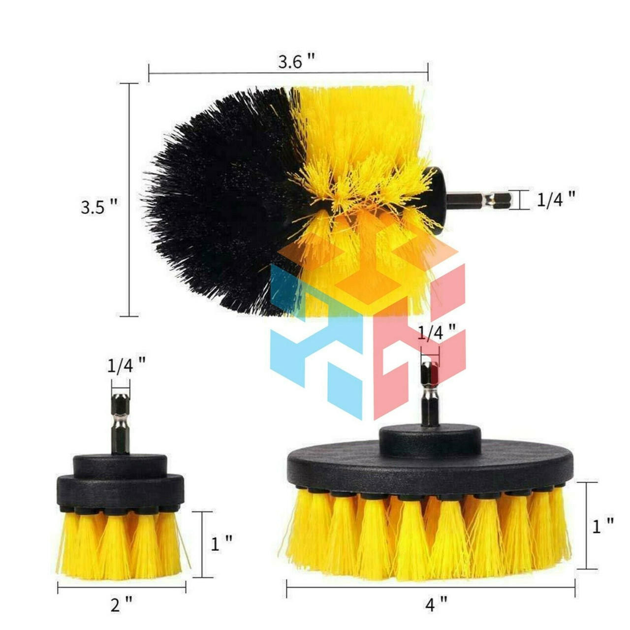 4Pcs Electric Drill Brush Set Tile Grout Shower Wall Power