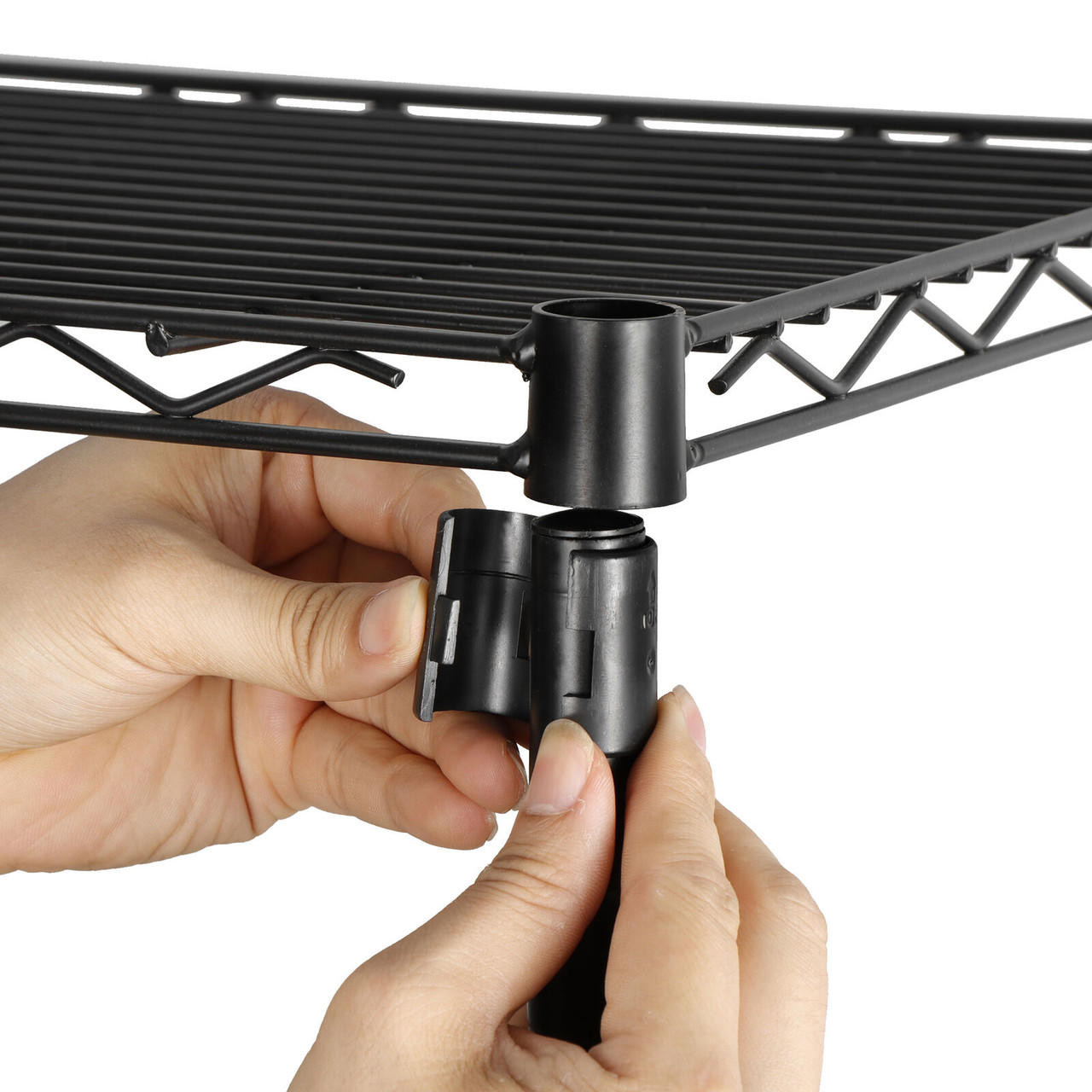 4-Tier Wire Shelving Rack Shelf Household Kitchen Storage Metal Shelf ...