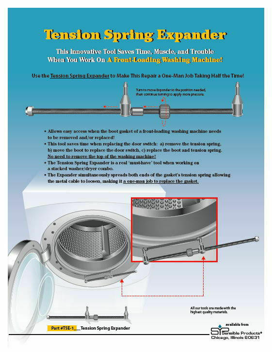 TSE1 Tension Spring Expander Tool Whirlpool Bellows Sensible Products ...
