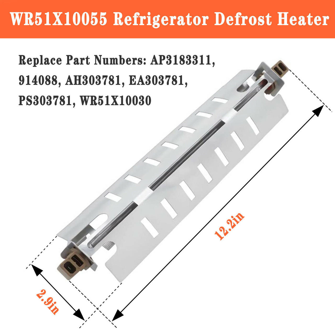 WP61001846 61001846 Refrigerator Defrost Heater by Part Supply House