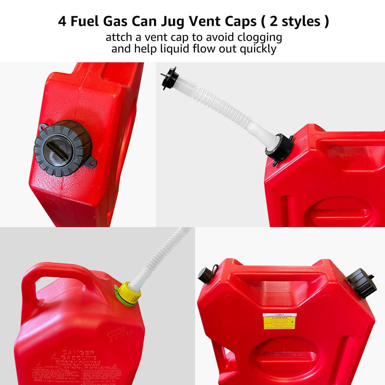 5 SETS Replacement Gas Can Spout fit Blitz, Midwest ,Scepter,  Briggs&Stratto - Redstag Supplies