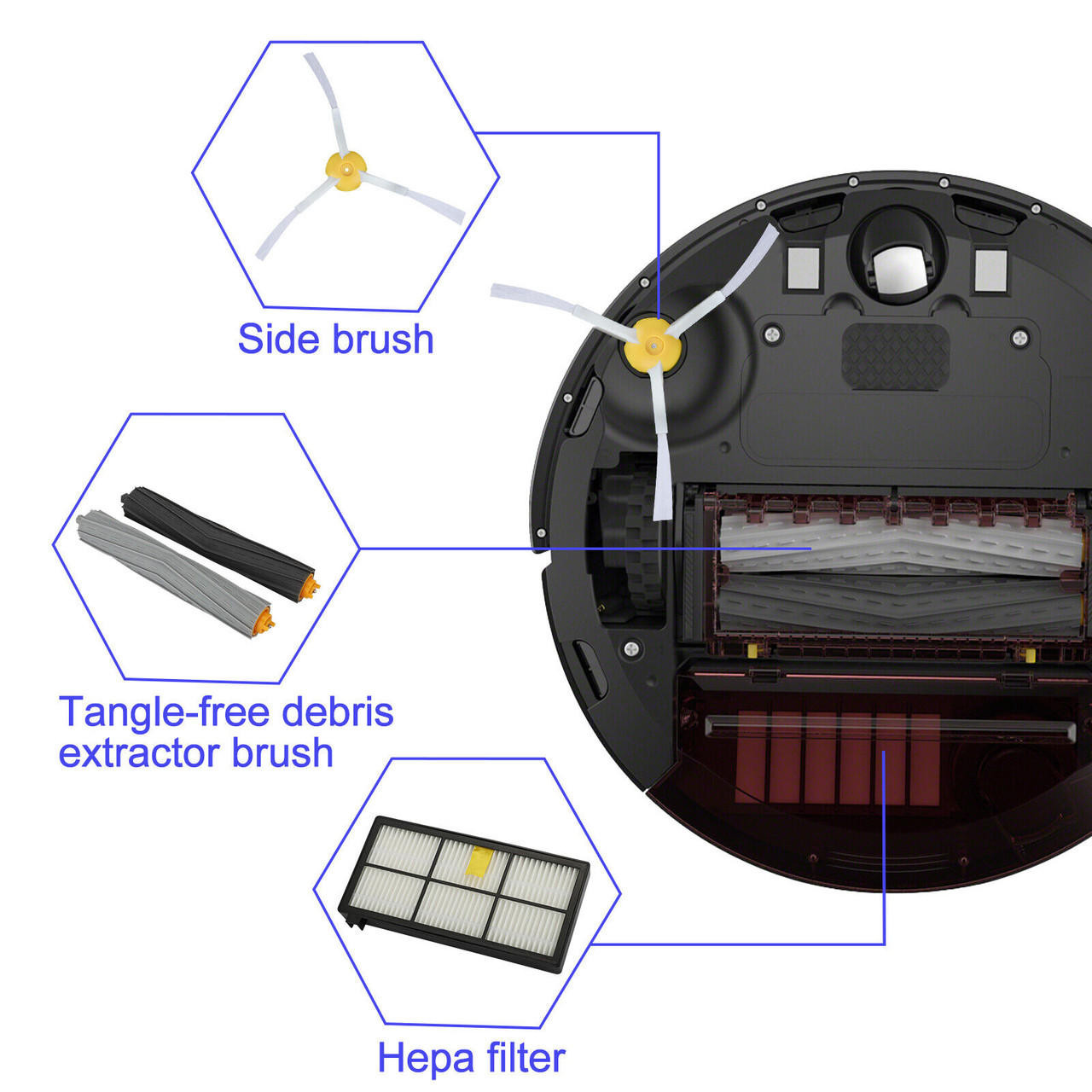 IRobot Roomba S Series 3 Side Brushes Kit