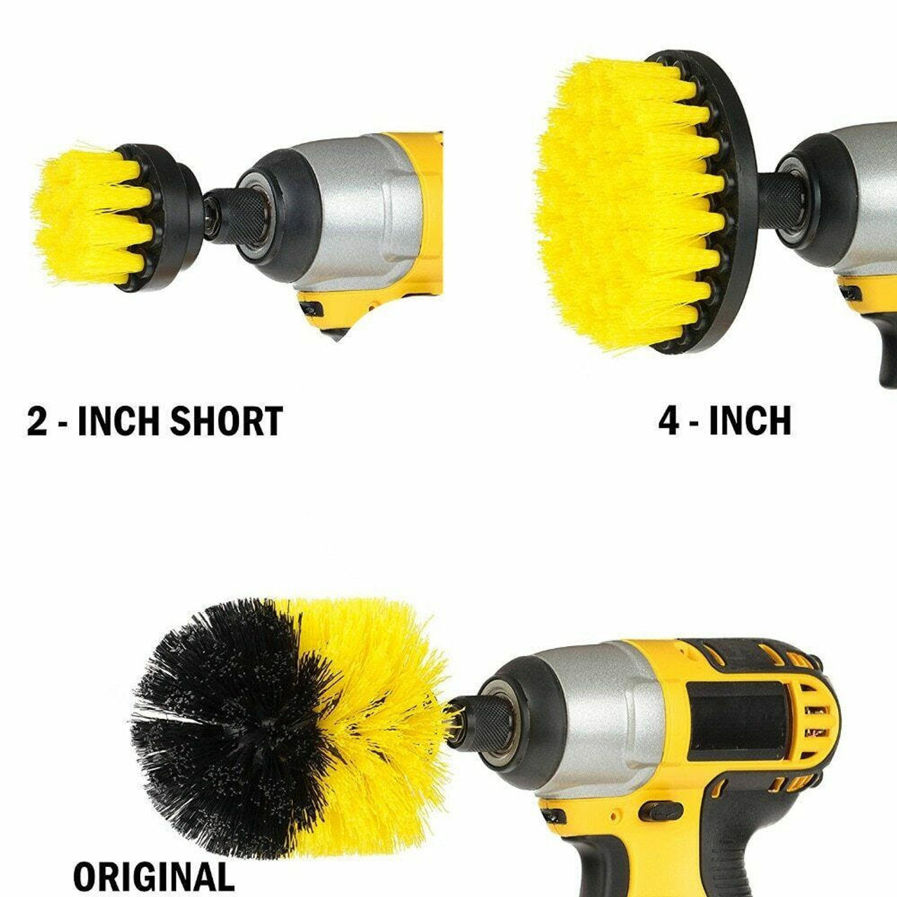 Drill Brush Set 3/8/12 pc Tile Grout Power Scrubber Cleaner Spin Tub Shower  Wall - Redstag Supplies