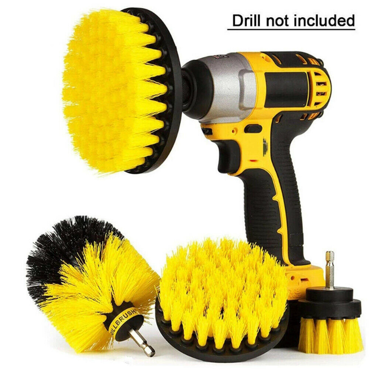 Drill Brushes Set 3Pcs Tile Grout Power Scrubber Cleaner Spin Tub Shower  Wall