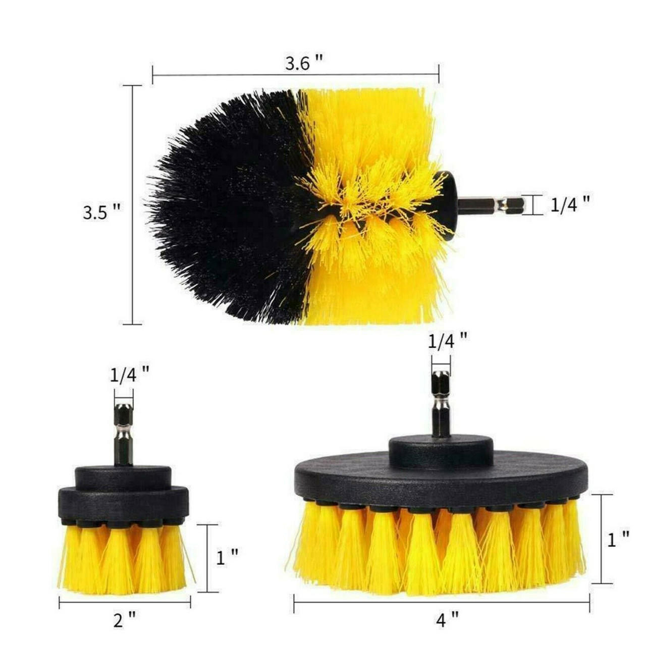 12/21 Pcs Electric Drill Brush Attachment Set Cleaning Kit Power Scrubber  Pads - Redstag Supplies