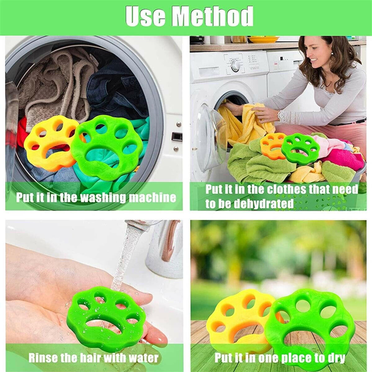 1/2/4pcs Pet Hair Remover Laundry Lint Catcher Washing Machine