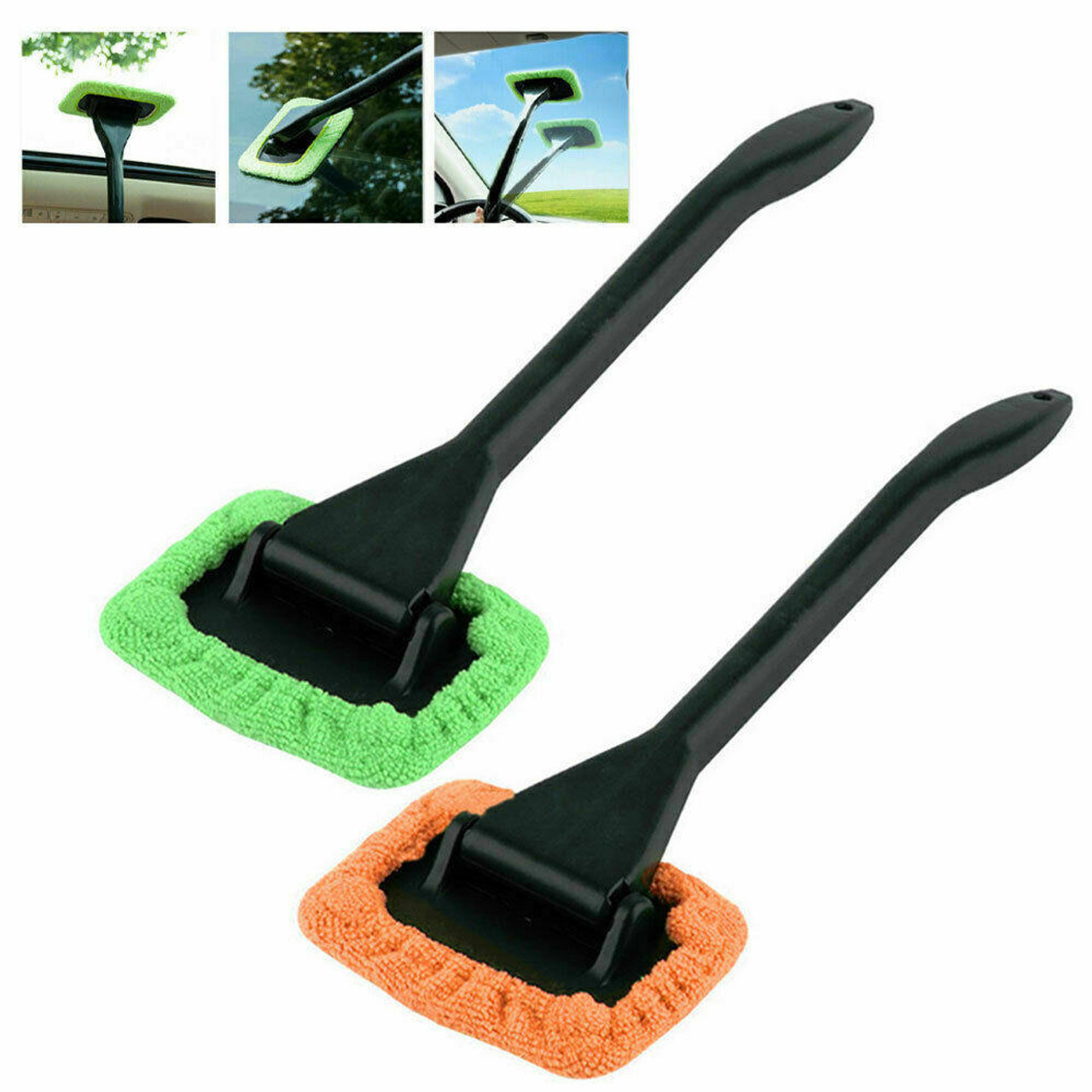 3X Glass Window Wiper Cleaner Squeegee Shower Screen Mirror Home Car Blade  Brush