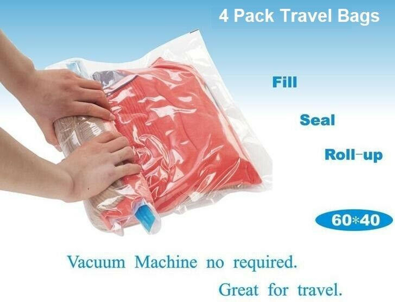 10 Pack: 6 SUPER Jumbo XL LARGEST Vacuum Space Saver Storage Bag + 4 Travel  Bags - Redstag Supplies