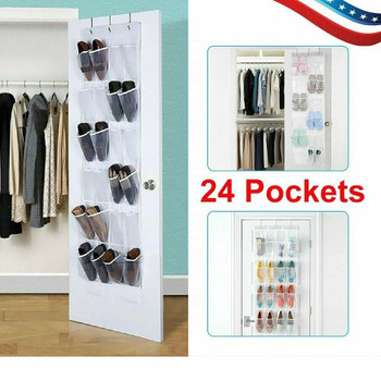 Over The Door Shoe Organizer Rack Hanging Storage Holder Hanger Bag Closet US