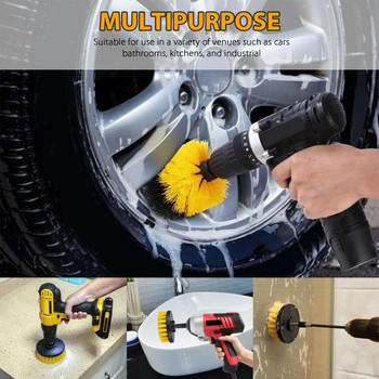 12/21 Pcs Electric Drill Brush Attachment Set Cleaning Kit Power Scrubber Pads