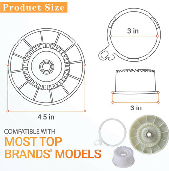 W10721967 Washer Pulley Clutch Kit and W10006384 Washer Drive Belt,Whirlpool