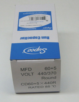 Air Conditioning HVAC Round Dual Motor Run Capacitor 60 5 MFD 440 Volt