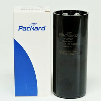 Packard PMJ708 Motor Start Capacitor 708-850 MFD UF / 110-125 VAC