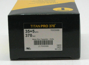 TitanPro TOCD355 HVAC Oval Dual Motor Run Capacitor 35/5 MFD/UF 370 Volts