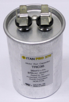 TitanPro TRC35 HVAC Round Motor Run Capacitor 35 MFD/UF 370 Volts