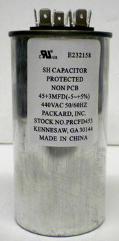 TitanPro TRCFD453 HVAC Round Dual Motor Run Capacitor 45/3 MFD/UF440/370 Volts