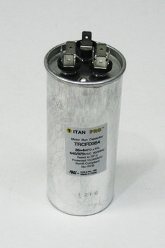 TitanPro TRCFD354 HVAC Round Dual Motor Run Capacitor 35/4 MFD/UF440/370 Volts