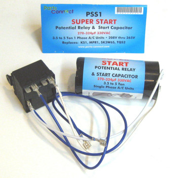 HVAC Air Conditioning Super Torque Kick Start Potential Relay and Capacitor PSS1 HVAC Air Conditioning Super Torque Kick Start Potential Relay and Capacitor PSS1
