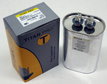 TitanPro TOCF35 HVAC Motor Run Oval Capacitor 35 MFD/UF 440/370 Volts