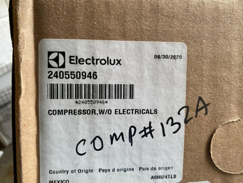 Frigidaire Refrigerator Compressor EM3U60HLP PN 240550946 Frigidaire Refrigerator Compressor EM3U60HLP PN 240550946