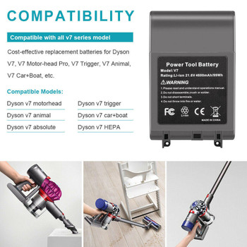 21.6V Lithium Ion Battery For Dyson V6 Animal V7 V8 Absolute HEPA Vacuum Cleaner