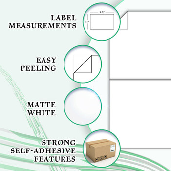 110 Sheets 220 Premium Half Sheet Shipping Labels 200 20 Self Adhesive 8.5x5.5