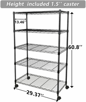 Simple Deluxe 5 Shelf Heavy Duty Storage Shelving Unit Steel Organizer Wire Rack Simple Deluxe 5 Shelf Heavy Duty Storage Shelving Unit Steel Organizer Wire Rack