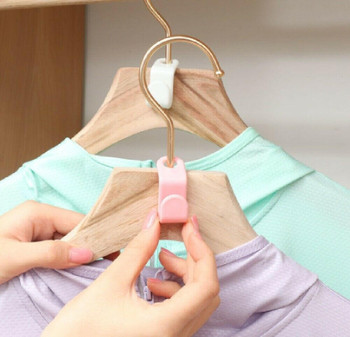 40 Pcs Clothes Hanger Connector Hooks Closet Hangers Organizer Space-saving Clip