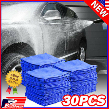 30x Microfiber Cleaning Cloth Towel Rag Car Polishing Detailing No Scratch Bulk