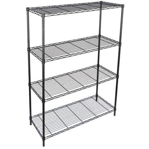 4-Tier Wire Shelving Rack Shelf Household Kitchen Storage Metal Shelf Organizer