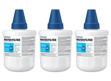 Samsung DA29-00003G HAF-CU1 filter replacement 3 pack Aqua-Pure Plus Refrigerator Water Filters blue.