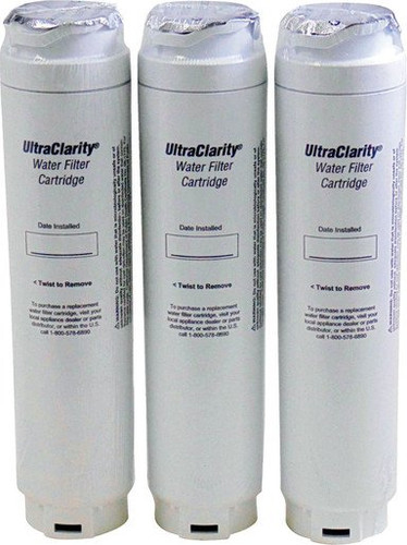 Bosch Thermador UltraClarity Water Filter Cartridge 3-pack 644845 filter 3 pack replacement cartridges.