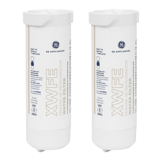 Genuine GE XWFE Refrigerator Water Filter 2-Pack with RFID Chip | Replaces XWF | Fits GE GFE26 GFE28 GSE25 GNE25 GNE27 PFE28 Series Fridges