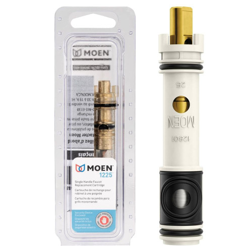 Genuine Moen 1225 OEM Single-Handle Replacement Faucet Cartridge for Kitchen & Bathroom Sink Repair