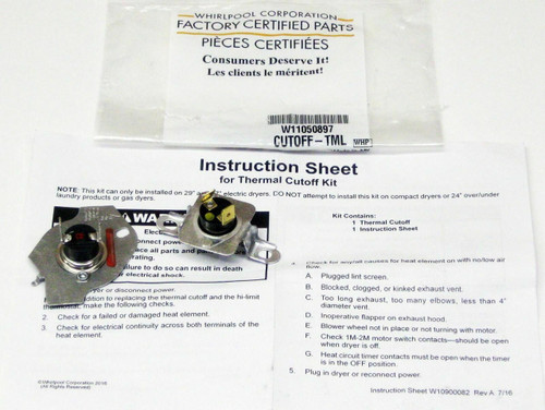 3403140, 280010, W11050897 OEM Dryer Limit Thermostat