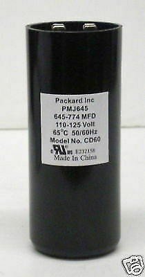 Packard PMJ645 Motor Start Capacitor 645-774 MFD UF / 110-125 VAC