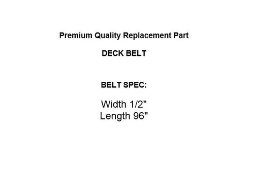 42 Deck Belt For Troy Bilt Pony 42T Horse 42 Hydro Pony 42 42 490-501-M044