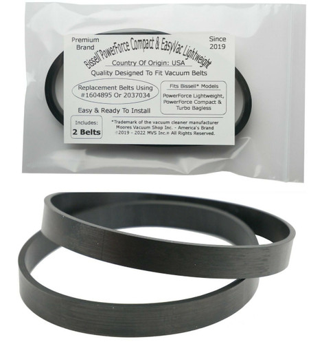 Bissell PowerForce Compact and EasyVac Lightweight Vacuum Belt 2 Pack