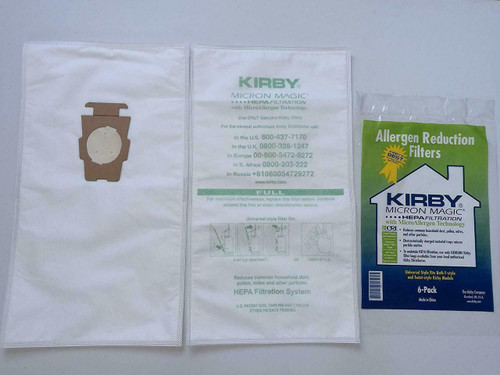 For KIRBY VACUUM BAGS6 Sentria UNIVERSAL F Style MICRON MAGIC Hepa White Cloth