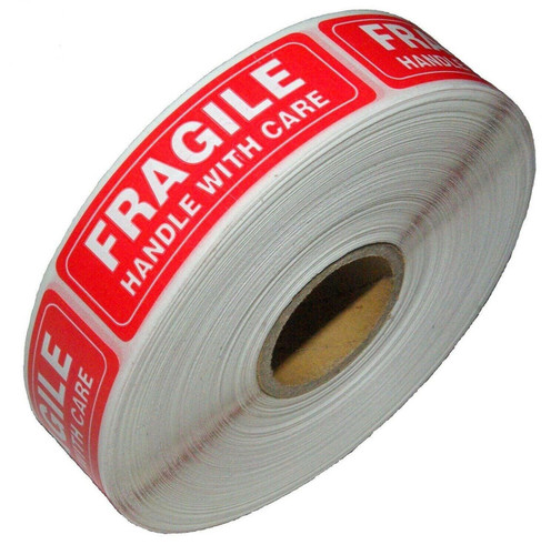 1 Roll 1000 1 x 3 FRAGILE HANDLE WITH CARE Stickers Labels