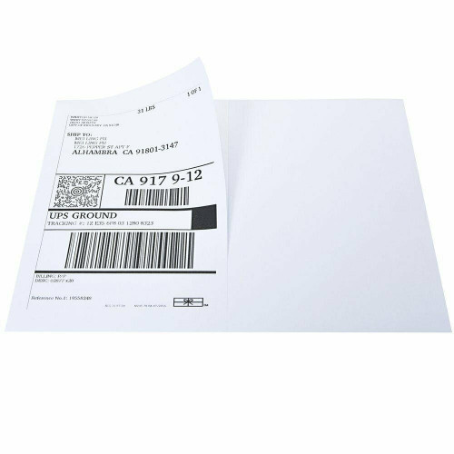 Half Sheet Shipping Labels 8.5 x 5.5 NEW Best Print Heavyweight - 200 Labels