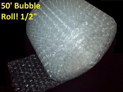 50 Foot LARGE Bubble Wrap Roll 12 Wide 1/2 Bubbles Perforated Every Foot