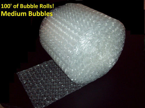 100 Feet of Bubble Wrap 12 Wide 5/16 MEDIUM Bubbles Perforated Every 12