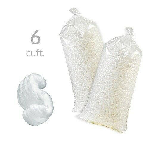6 CUBIC FEET OF NEW WHITE POPCORN PACKING PEANUTS WITH FREE SHIPPING
