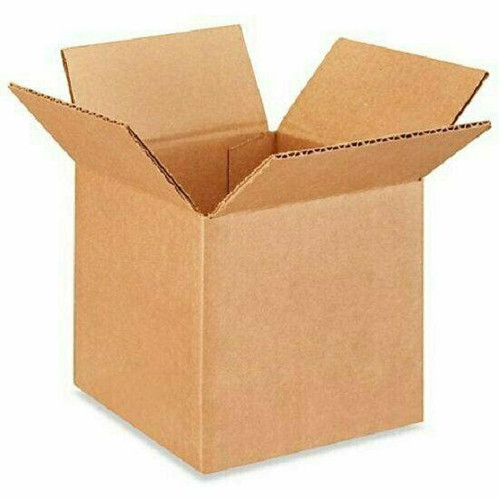 supplyhut Corrugated Cardboard Mailing Box, 6x6x6, cardboard paper boxes, brown color, open box.