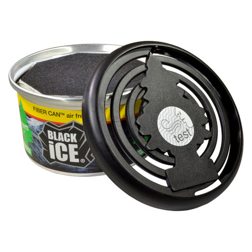 Little Trees Fiber Can Car Air Freshener 4-Pack Black Ice