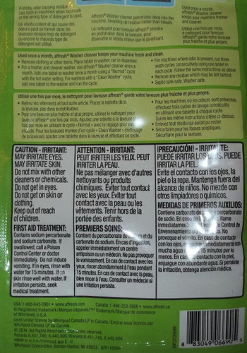 Affresh Washer Cleaner Tablet for Residue/Odor/M