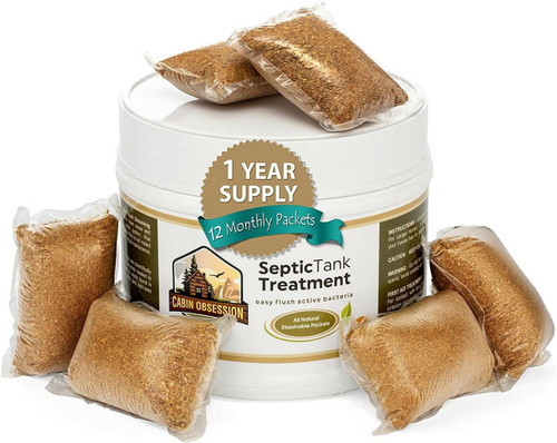 Septic Tank Treatment - 1 Year Supply of Dissolvable Easy Flush Live Bacteria